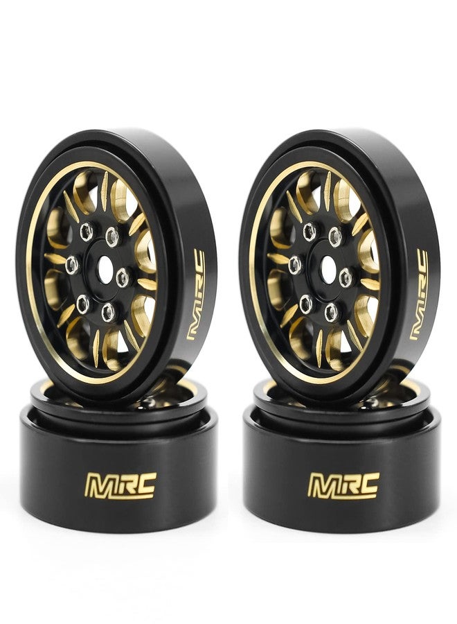 MRC Brass 1.0 beadlock Wheels (4pcs) for 1/24 SCX24 Gladiator C10 JLU 1/24 Truck-B - Image 1